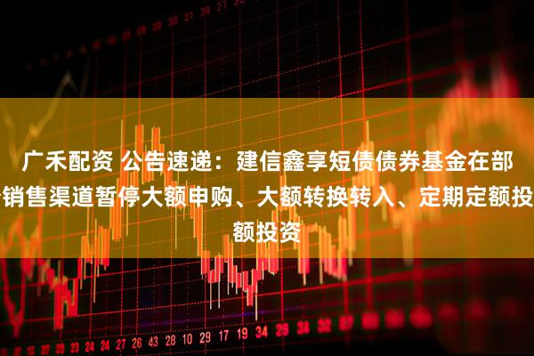 广禾配资 公告速递：建信鑫享短债债券基金在部分销售渠道暂停大额申购、大额转换转入、定期定额投资